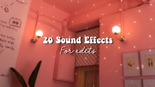 20 Sound Effects For Edits [upl. by Aldos]