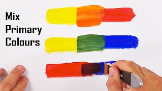 Mixing Primary Colours To Make Secondary Colours And Complementary Colors [upl. by Naujd]