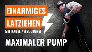 Latzug am Kabel einarmig  Rückentraining [upl. by Kcered]