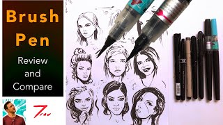 Brush Pen For Drawing Review [upl. by Patman]