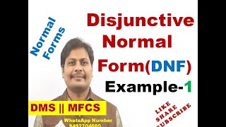 Disjunctive Normal Form DNF  Normal Forms  DNF  Disjunctive Normal Form  Examples for DNF [upl. by Aetnahs190]