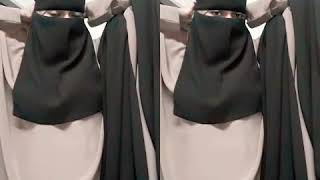 Styling Single Niqab With Square Hijab [upl. by Adnilrem]