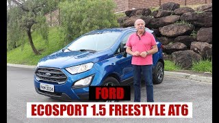 Ford EcoSport 15 FreeStyle AT6 2018  Teste do Emilio Camanzi [upl. by Arola8]