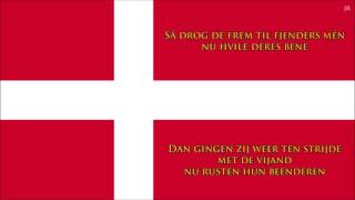 Volkslied van Denemarken DKNL tekst  Anthem of Denmark [upl. by Nosnek]