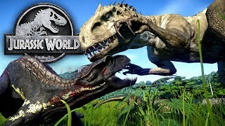 Jurassic World Evolution 27  Kampf der Dinosaurier amp Indoraptor VS Indominus Rex  LP JW Deutsch [upl. by Gamber]