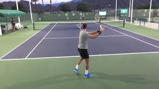 Del Potro practice  Indian Wells 2016 [upl. by Shull]