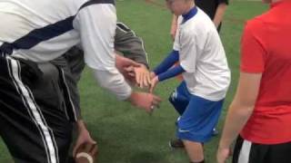 Youth Football Quarterback Drills  The 3 Step Drop [upl. by Allekram]