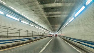 Hampton Roads Bridge Underwater Tunnel  Driving 4K  Norfolk  Virginia [upl. by Choong]