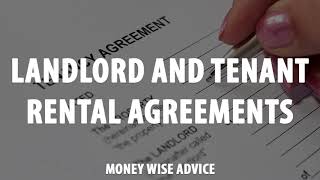 Landlord And Tenant Rental Agreements [upl. by Masson334]