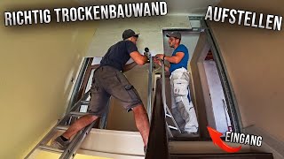 Richtig Trockenbauwand aufstellen Ständerwerk DIY [upl. by Retrak]