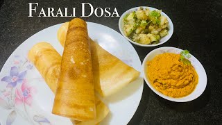 Farali Dosa Recipe  Farali Chutney Recipe  Farali Aloo Bhaji Recipe  Vrat ke Falahari Dosa [upl. by Aneeroc717]