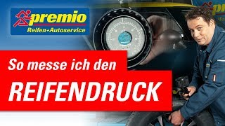 DIY Reifendruck prüfen  Premio Reifen  Autoservice [upl. by Idalla]