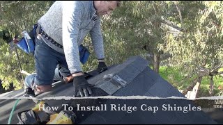 How To Install Roof Ridge Cap Shingles [upl. by Shah]