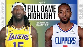 Los Angeles Lakers vs LA Clippers FULL GAME HIGHLIGHTS  NBA on ESPN [upl. by Brass]