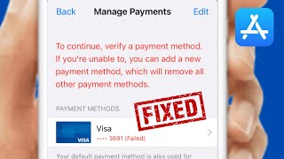 To Continue verify a payment method if youre unable to you can add a new payment method iOS 17 [upl. by Addia]