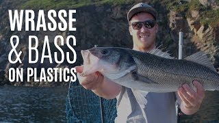 Bass amp Wrasse Fishing with Sidewinder amp Fiiish Black Minnow Lures  Guernsey Fishing [upl. by Mckale]