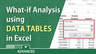 WhatIf analysis in Excel with a Data Table by Chris Menard [upl. by Maillw53]