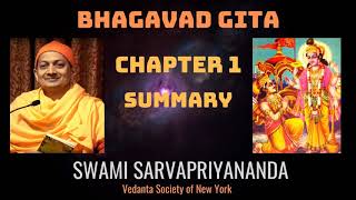 1 Bhagavad Gita  Chapter 1 Summary  Swami Sarvapriyananda [upl. by Hillinck]