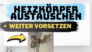 Heizkörper austauschen amp abmontieren Leistung verbessern  weiter von der Wand vorsetzen [upl. by Sible136]