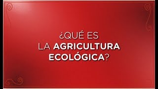 ¿Qué es la agricultura ecológica [upl. by Akinwahs836]