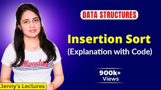 74 Insertion Sort Algorithm Explanation with C Program Data Structure Tutorials [upl. by Trainor]