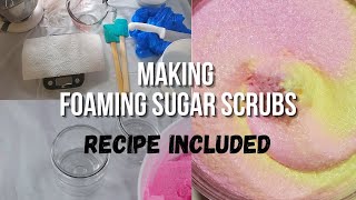 Making Foaming Sugar ScrubsRecipe Included [upl. by Anais]