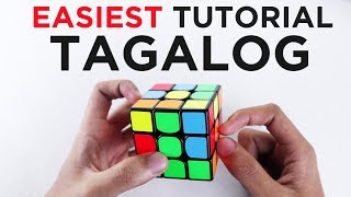 HOW TO SOLVE A 3X3 RUBIKS CUBE TAGALOG  EASY METHOD [upl. by Urbai699]