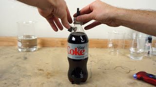 MENTOS in a CLOSED SODA BOTTLE—What Happens [upl. by Meredithe]