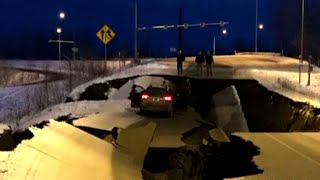 Powerful earthquake hits near Anchorage Alaska [upl. by Artined974]