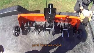 AgriFab 48in Plug Lawn Aerator assembly and real world review wind noise [upl. by Putscher738]