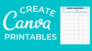 How To Create Printables In Canva  Canva Tutorial [upl. by Homerus]