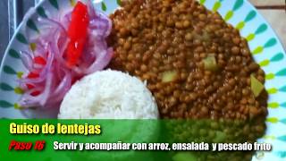 GUISO DE LENTEJAS  RECETA DE CASA [upl. by Alur627]