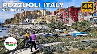 Pozzuoli Italy Walking Tour  4K with Captions  Prowalk Tours [upl. by Ynffit288]