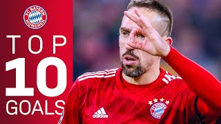 Franck Ribéry  Top 10 Goals for FC Bayern [upl. by Silbahc]