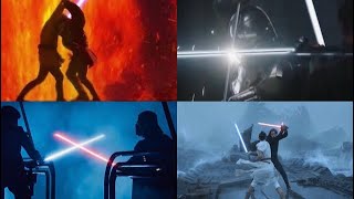 All Lightsaber Duels in Star Wars OUTDATED [upl. by Arriaet]