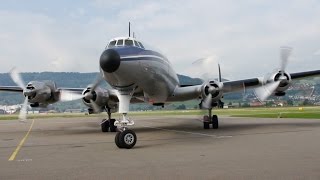 Lockheed Super Constellation StartUp amp Take Off at Airport BernBelp [upl. by Yelsgnik665]