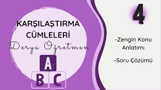 4 Sınıf  Karşılaştırma Cümleleri Örneklerle Konu Anlatımı  DERYA ÖĞRETMEN [upl. by Richie]