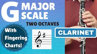 CLARINET G Major scale  Two Octaves SLOW [upl. by Anyale]