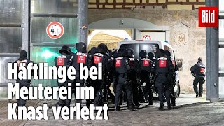 Gefängnismeuterei Polizei stürmt Knast in Thüringen  JVA Untermaßfeld [upl. by Nnyllaf]