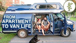 Van Life  Couple Moves From Apartment to Camper Van Full Time [upl. by Eaned]