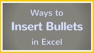 How to Add Bulleted Lists in Excel  Tutorial [upl. by Aylmer527]