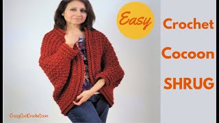 Crochet Cocoon Shrug [upl. by Shulem]