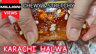 Bombay Karachi Halwa Recipe  From Corn Flour  CHEWY STRETCHY KARACHI HALWA RECIPE  Rakhi Speical [upl. by Aelsel]