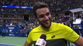 Matteo Berrettini quotRight now I dont remember any pointsquot  US Open 2019 Quarterfinal [upl. by Nairod]