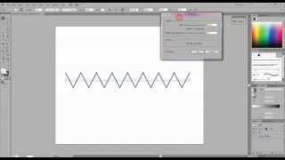 How To Create A Zig Zag And Curvy Line In Illustrator [upl. by Abigale]