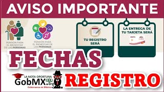 ⛔ FECHAS y Registro Pensión para el Bienestar de los Adultos Mayores 2022 [upl. by Frost877]