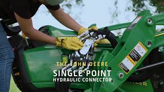 The Single Point Hydraulic Connector Lever Feature  John Deere Compact Tractors [upl. by Sinegold248]