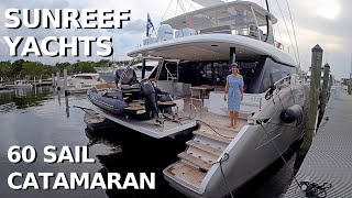 2900000 SUNREEF 60 SAIL LUXURY CATAMARAN Sailing YACHT TOUR Liveaboard Charter Boat WALKTHROUGH [upl. by Ilonka]