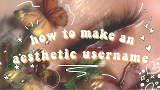 how to make an aesthetic username ⁂ [upl. by Marola273]