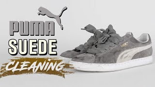 How to Clean Suede Pumas Tutorial [upl. by Yllor104]